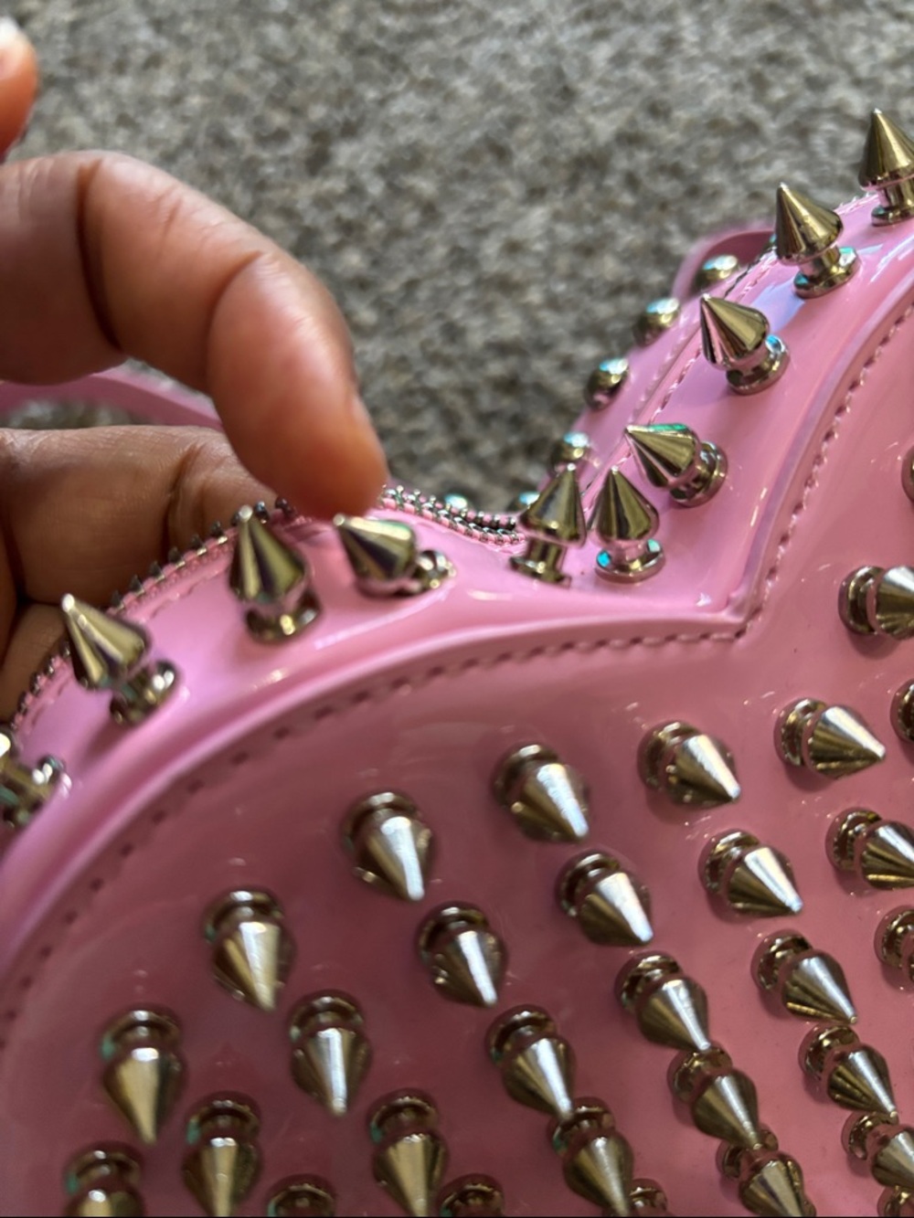 Club Exx Dolls Kill bay pink studded backpack rave festival Coachella party hot - Picture 9 of 9